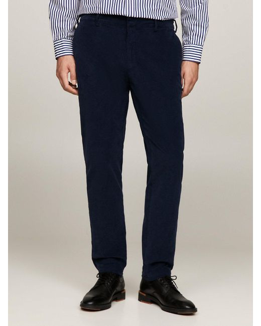 Tommy Hilfiger Blue Baby Corduroy Two-piece Slim Fit Suit for men
