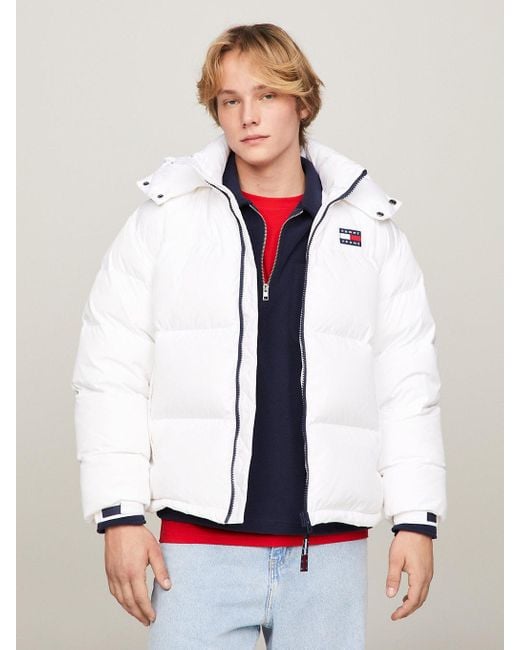 Tommy Hilfiger White Logo Casual Alaska Puffer for men