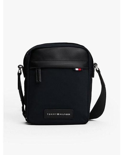 Tommy Hilfiger Crossbody Reportertas Met Logopatch in het Black voor heren