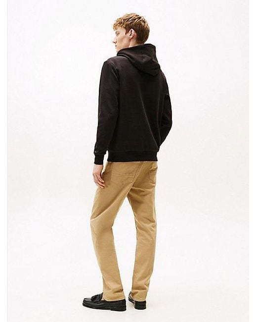 Tommy Hilfiger Hoodie Met Ton-Sur-Ton Geborduurd Logo in het Black voor heren