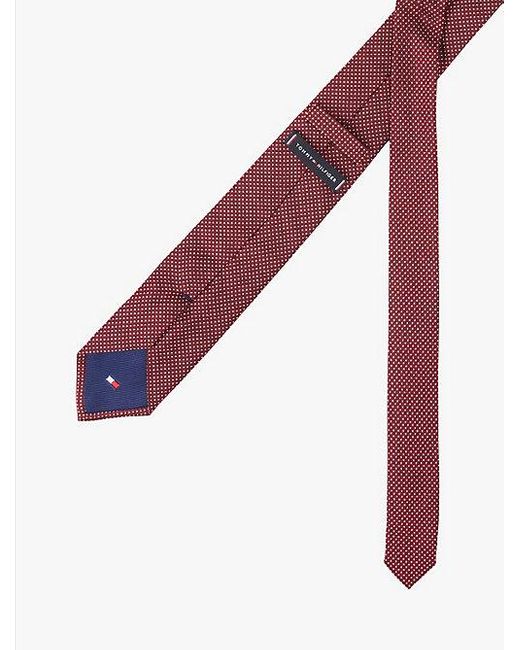 Tommy Hilfiger Das Van Zijde-Jacquard Met Micro-Ruit in het Purple voor heren