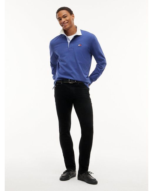Tommy Hilfiger Black Austin Slim Tapered Jeans for men