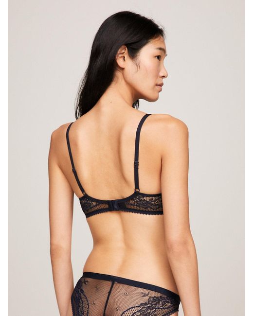 Tommy Hilfiger Blue Wireless Padded Push-Up Triangle Bra