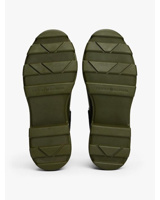 Bottines De Pluie Fourrées À Semelle Crantée Tommy Hilfiger en coloris Green