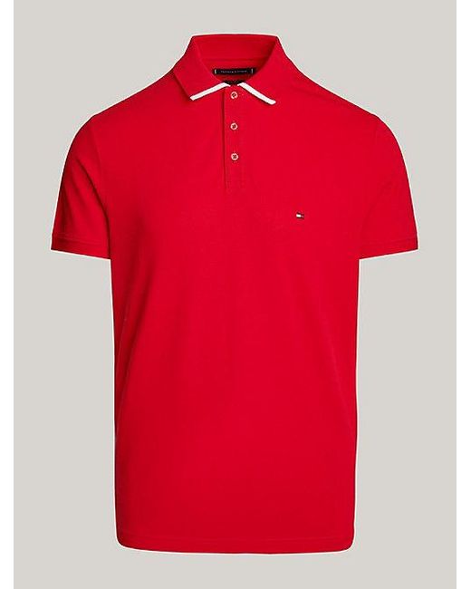 Tommy Hilfiger Hilfiger Monotype Regular Fit Poloshirt in Red für Herren