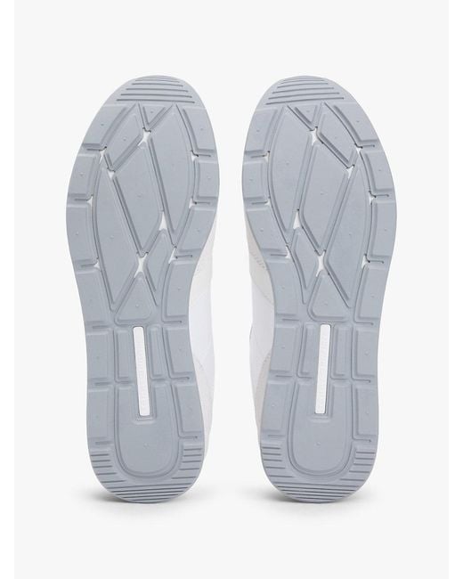 Tommy Hilfiger White Mixed Texture Cleat Ripstop Trainers for men