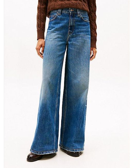 Tommy Hilfiger 70S High Rise Jeans Met Wijde Fit in het Blue