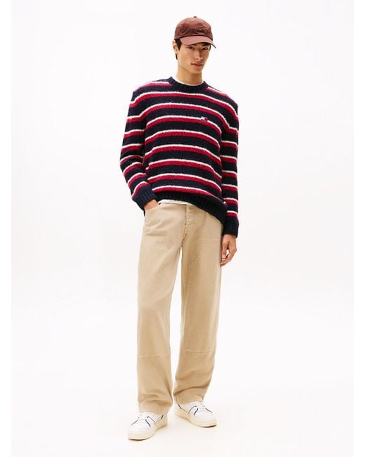 Pullover Con Distintivo Tommy di Tommy Hilfiger in Red da Uomo