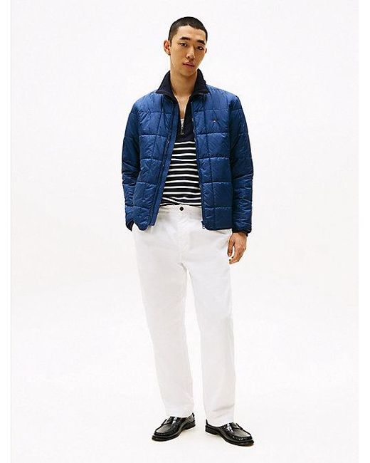 Tommy Hilfiger Regular Fit Vierkant Quilted Jack in het Blue voor heren