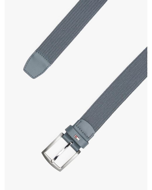 Cintura Con Fibbia Quadrata di Tommy Hilfiger in Gray da Uomo