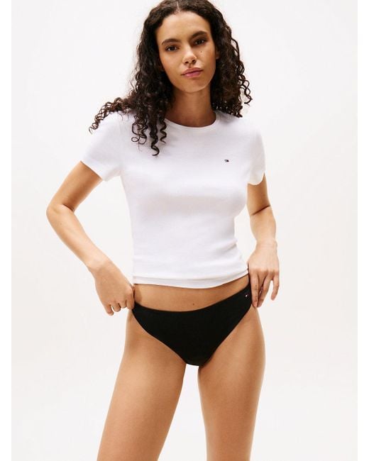 Lot De 3 Strings À Fil Métallisé Tommy Hilfiger en coloris Black