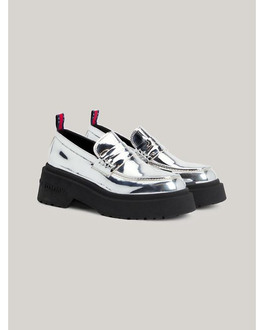 Tommy Hilfiger Chunky Metallic Loafers