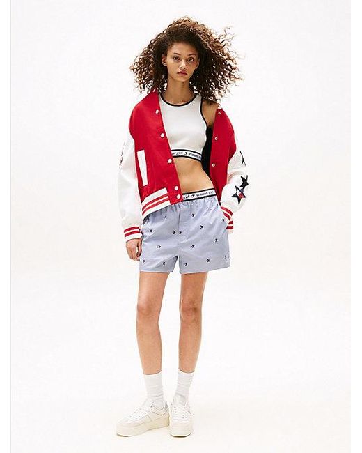 Camiseta De Tirantes Tommy Girl Cropped Tommy Hilfiger de color White