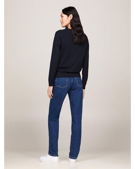 Tommy Hilfiger Blue Heritage V-neck Jumper