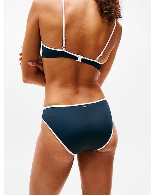 Tommy Hilfiger Klassiek Bikinibroekje Met Contrasterende Rand in het Blue