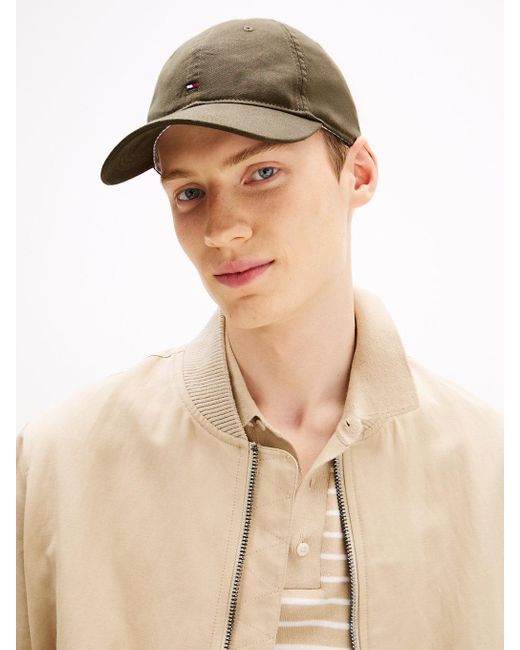 Tommy Hilfiger Brown Hilfiger Flag Baseball Cap for men
