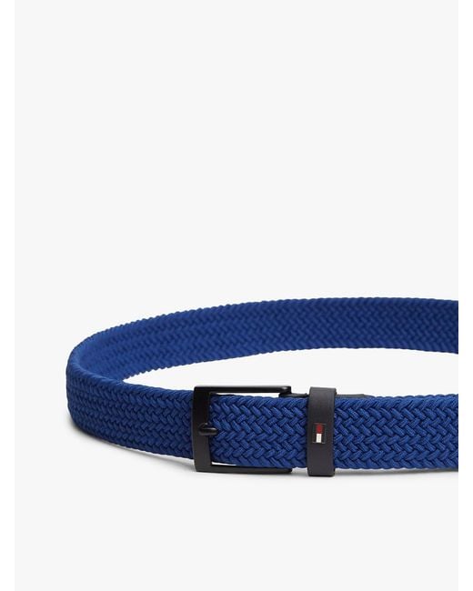 Cintura Elastica Con Fibbia Quadrata di Tommy Hilfiger in Blue da Uomo