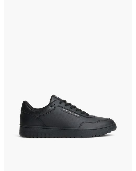 Tommy Hilfiger Black Fine Cleat Basketball Trainers With Leather for men