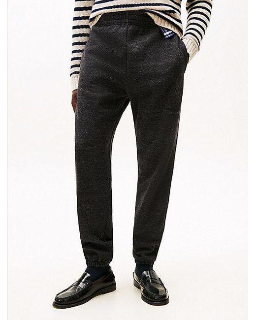 Tommy Hilfiger Relaxed Fit Jogger Met Varsity-Embleem in het Black voor heren