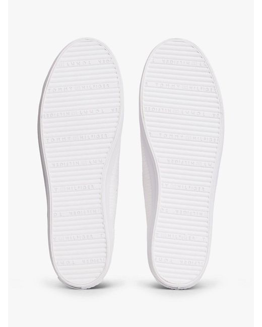 Tommy Hilfiger White Th Monogram Textured Trainers