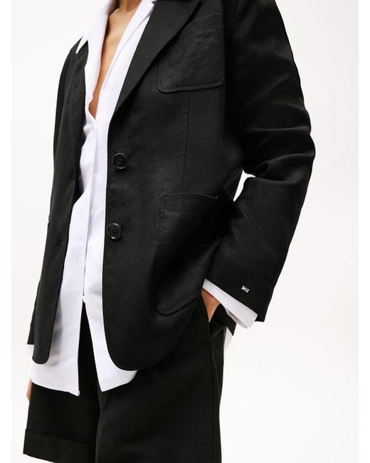 Blazer Regular Fit di Tommy Hilfiger in Black