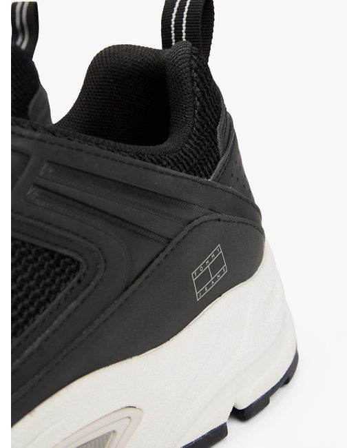 Tommy Hilfiger Black Mixed Texture Archive Runners for men