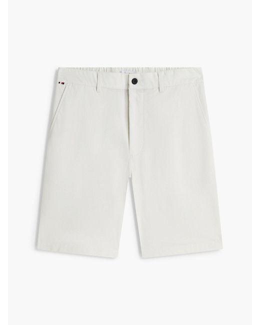 Tommy Hilfiger Natural Dover Flag Embroidery Regular Fit Chino Shorts for men