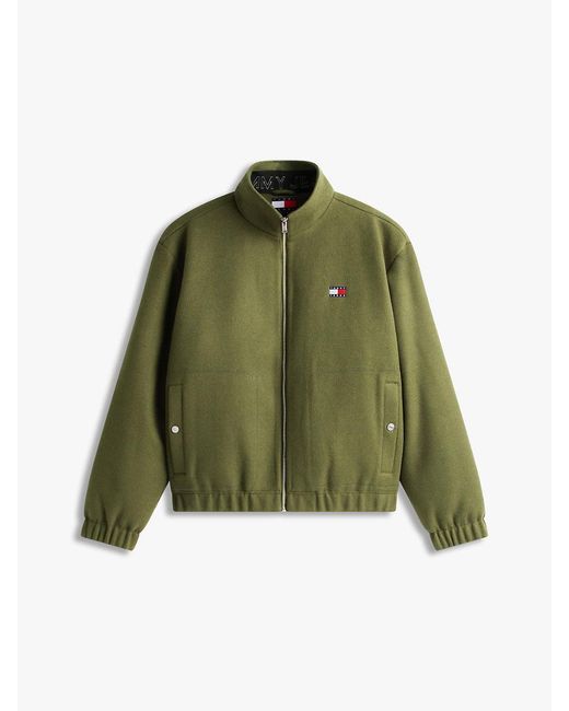 Tommy Hilfiger Green Relaxed Padded Jacket With Wool for men