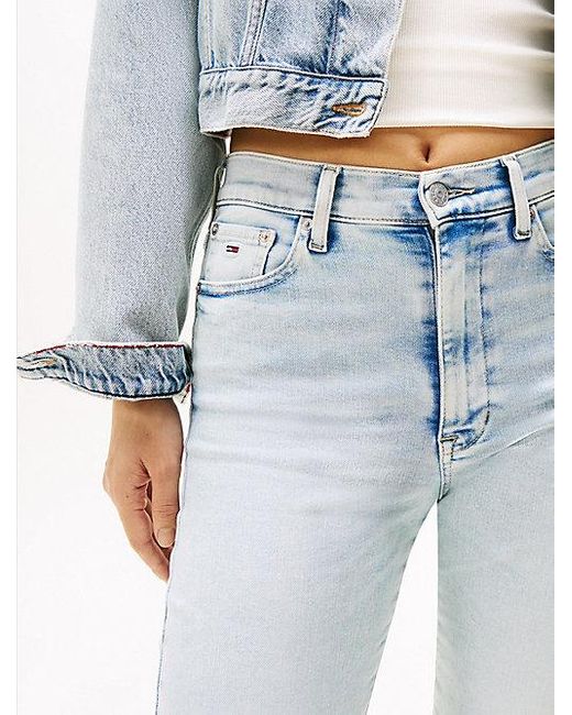 Tommy Hilfiger Sylvia Skinny Jeans Met Hoge Taille in het Blue