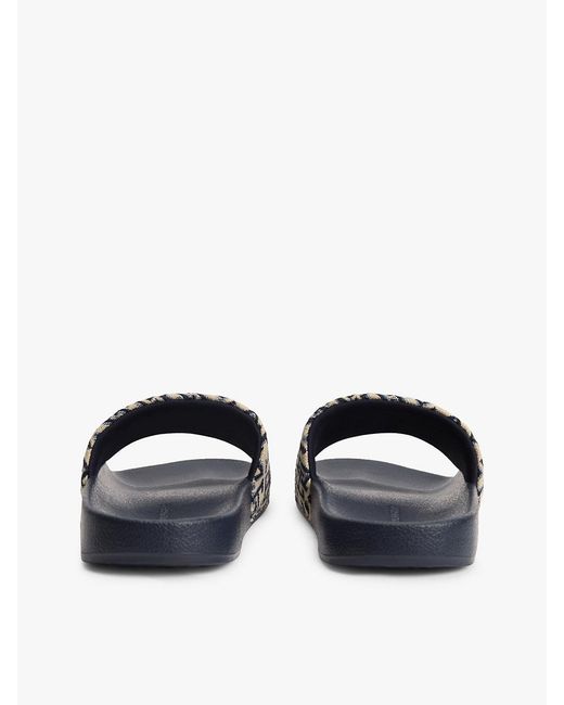 Tommy Hilfiger White Th Monogram Pool Slides