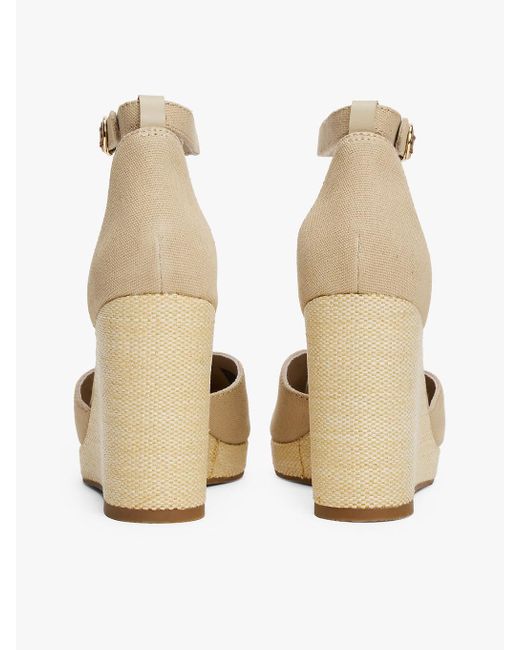 Espadrilles Compensées À Bride Cheville Tommy Hilfiger en coloris Natural