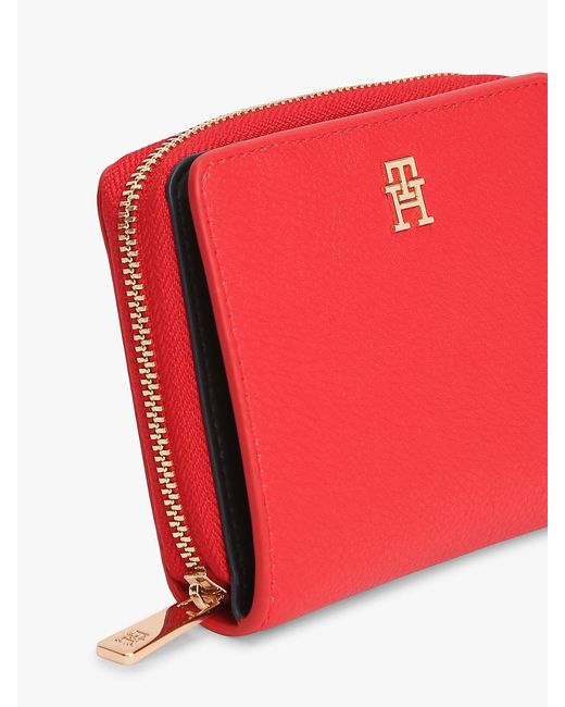 Tommy Hilfiger Red Hilfiger Icon Zip-Around Flap Wallet