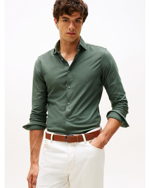 Chemise Ajustée Performance Smart Casual Tommy Hilfiger pour homme en coloris Green
