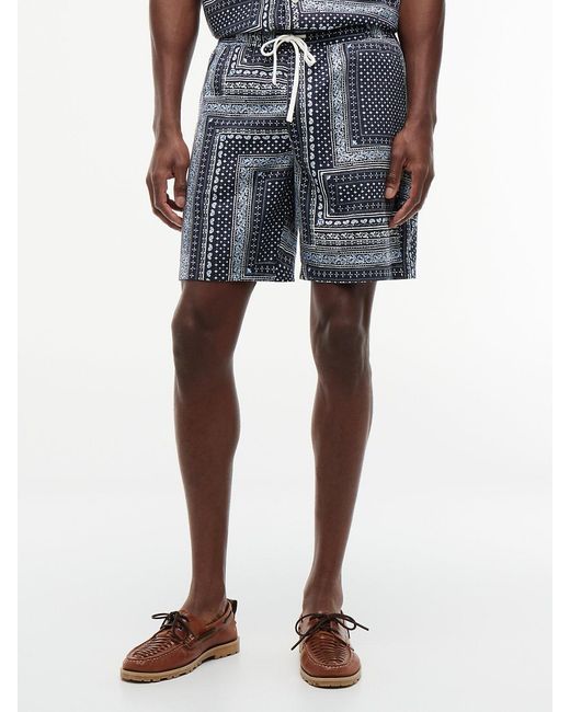 Tommy Hilfiger Blue Dover Bandana Print Regular Fit Shorts for men