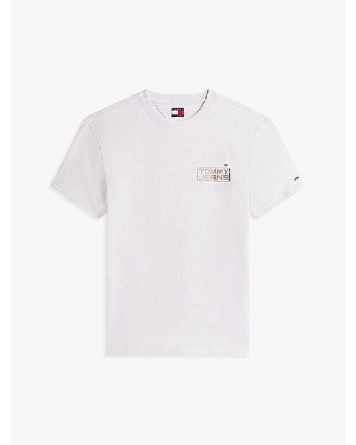Tommy Hilfiger White Back Logo Relaxed Jersey T-Shirt for men