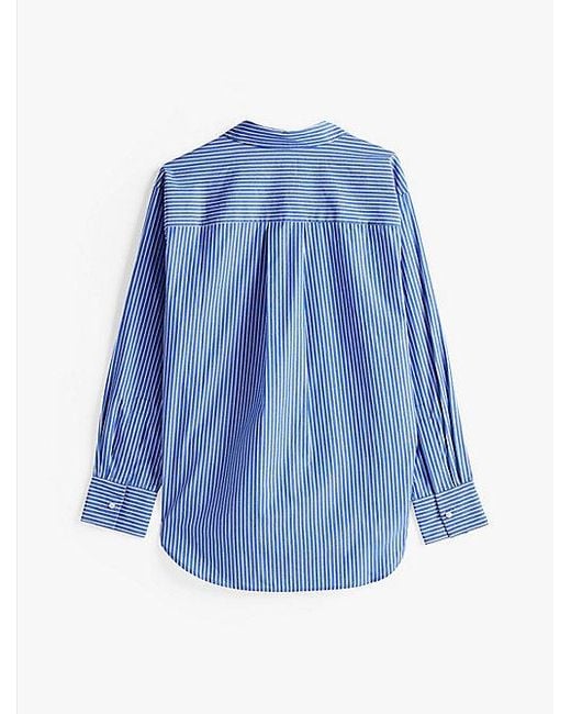 Tommy Hilfiger Adaptive Oversized Fit Poplin Overhemd in het Blue