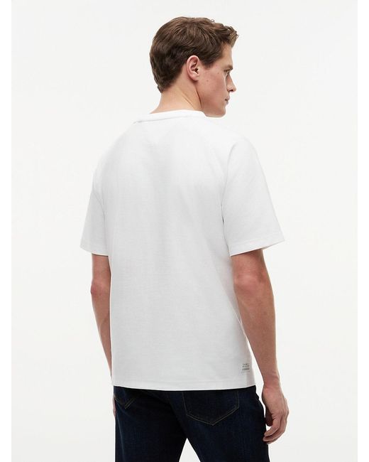 Tommy Hilfiger White Flag Raglan Sleeve Relaxed Jersey T-Shirt for men