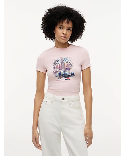 Tommy Hilfiger White Th X Cadillac Formula 1 Team Miami T-Shirt