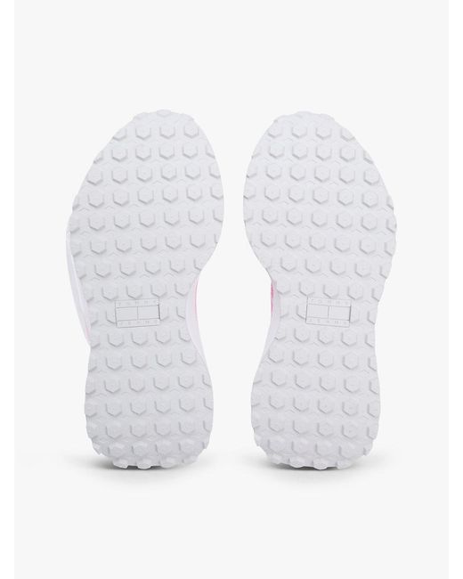 Tommy Hilfiger Pink Mesh Jacquard Knit Cleat Trainers