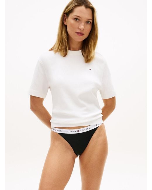 Tommy Hilfiger Blue 5-Pack Essential Logo Waistband Tanga Thongs