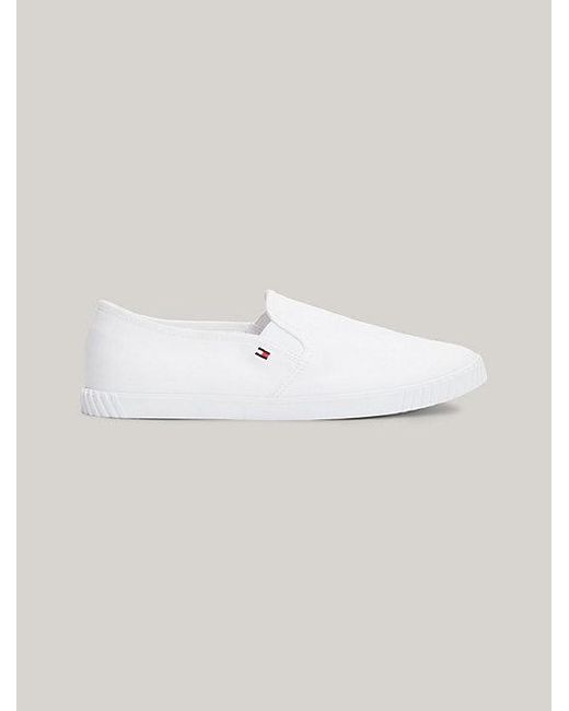 Tommy Hilfiger Essential Canvas Instapsneaker in het White
