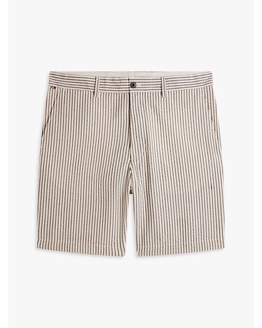 Tommy Hilfiger Blue Dover Seersucker Stripe Regular Fit Chino Shorts for men