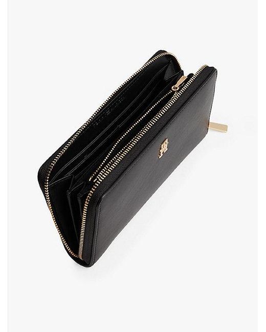 Cartera Icon Con Cremallera Tommy Hilfiger de color Black