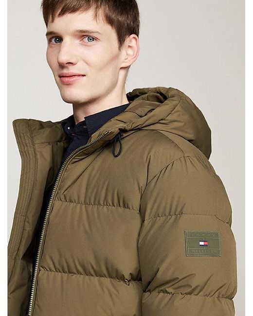 Tommy Hilfiger Daunengefüllte Puffer-Jacke Mit Kapuze in Brown für Herren