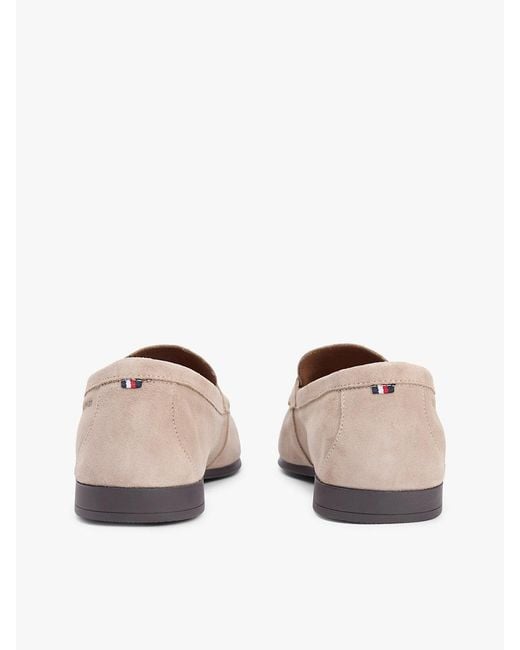 Tommy Hilfiger White Suede Flexible Loafers for men