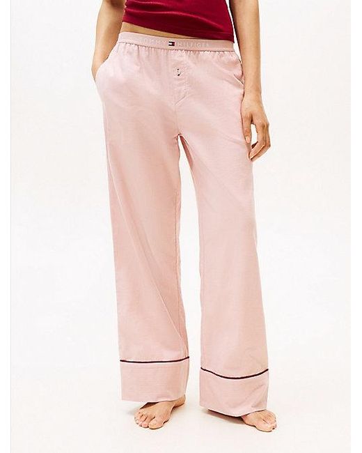 Tommy Hilfiger Red Essential Pyjamahose Aus Fischgrät-Flanell