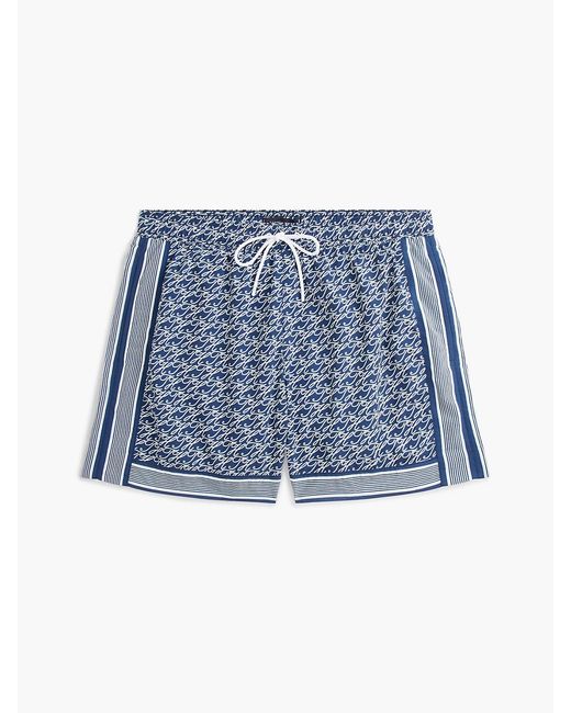 Tommy Hilfiger Blue Print Mid Length Swim Shorts for men