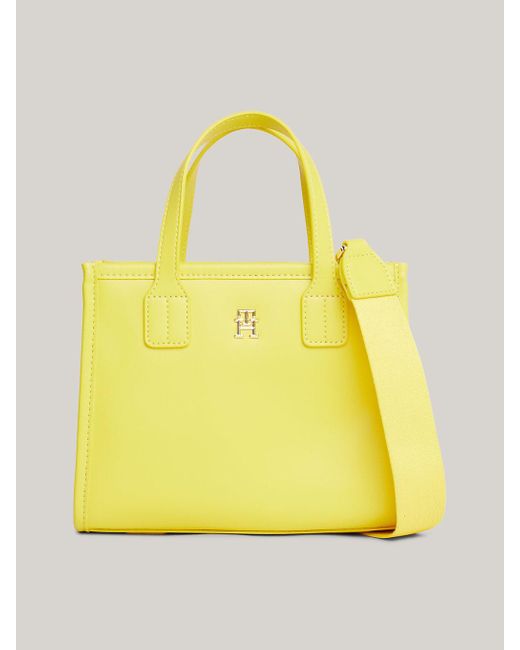 Tommy Hilfiger Yellow Th City Monogram Small Tote