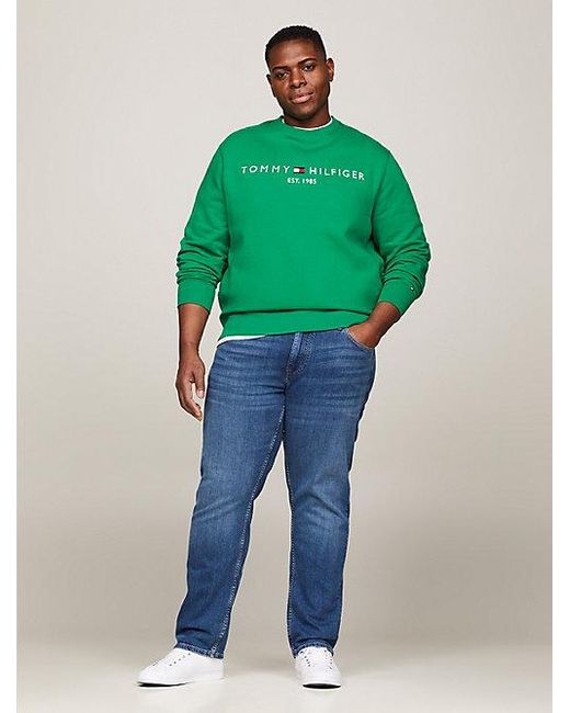 Tommy Hilfiger Plus Flex Fleece Sweatshirt Met Logo in het Green voor heren