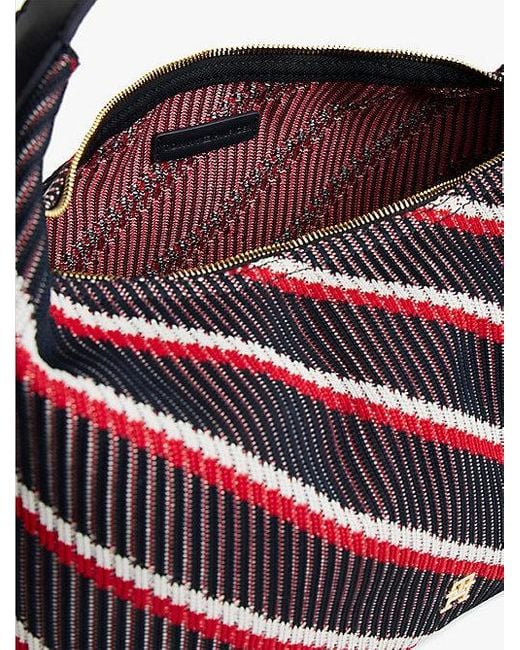 Tommy Hilfiger Purple Gestrickte Hobo-Tasche Mit Th-Monogramm